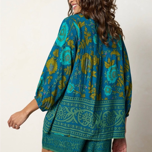 Natural Life Maribel Top boho lightweight floral peasant spring XL - Picture 2 of 10